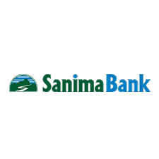 Sanima Bank logo with landscape design